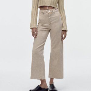 Zara High Rise Jeans - Tan/Beige - NWOT